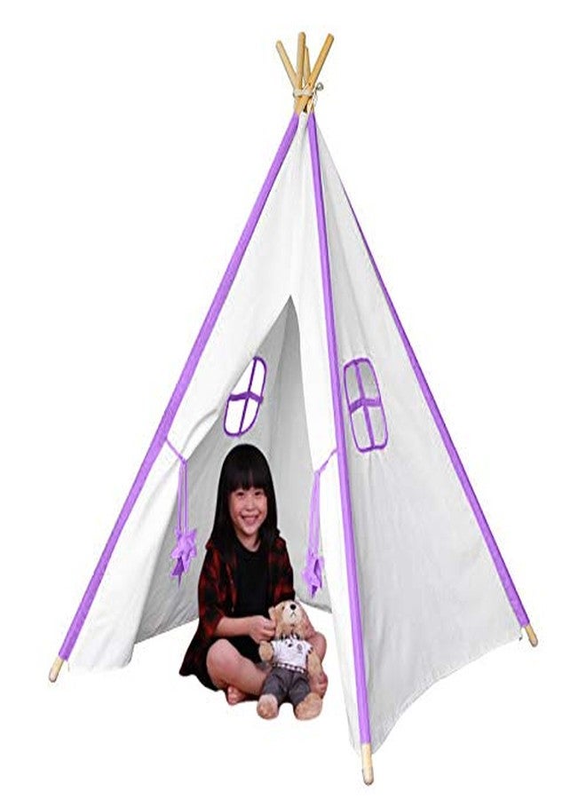 CREATIVE TEXTILES Tent House for Kids Cotton Tent House/Play House for 2 Yrs and Above Kids Purple Colour - Image 3